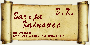 Darija Kainović vizit kartica